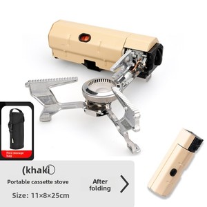 Estufa Portátil Plegable de Metal para Camping, con Parrilla, para 3-5 Personas, Combustible <span class=keywords><strong>Butano</strong></span>, Diseño Simple, para Cocinar Té - Product Image 5