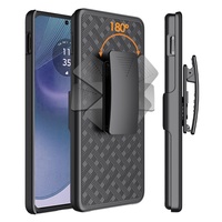 Étui de téléphone MOTOROLA Edge 2024 de luxe, résistant aux chocs, en PC rigide, avec motif tressé, dos décoré, couleur personnalisée