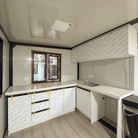 Casa Contenedor Móvil de Lujo Prefabricada de 40 y 20 Pies, de Rápida Construcción, Expandible, con Panel Sándwich de Acero Ligero