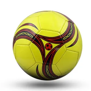 Precio bajo personalizado al por mayor de caucho y material de PVC tamaño 1-5 balón de fútbol de PVC