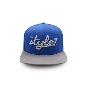 Unisex Hip Hop einfarbige Snapback-Kappe personalisierte Flat-Bill-Baseballkappe einstellbare Größe Kappen