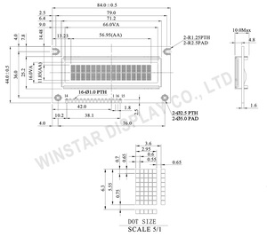 Módulo OLED de 16x2 Caracteres WEH001602E Temperatura de Operação -40 ° C+80 ° Instrumento Industrial C - Product Image 6