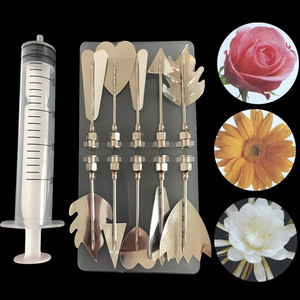 HY 10 pièces/ensemble Outils d'art floral en gelée 3D, seringue à gelée pour gâteau, pudding, gelée, ensemble de buses, outils de décoration de gâteaux - Product Image 2
