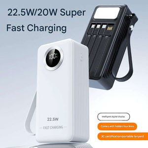 Banco de Energía Portátil de Plástico de Carga Rápida de 22.5W, Gran Capacidad de 10000mah/20000mah/30000mah, para Exteriores, Personalización K93 - Product Image 1