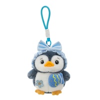 Peluche pingouin authentique, breloque suspendue, poupée pour enfants, facture incluse, cadeau sur le thème de l'aquarium, poupée pour machine à griffes, porte-clés