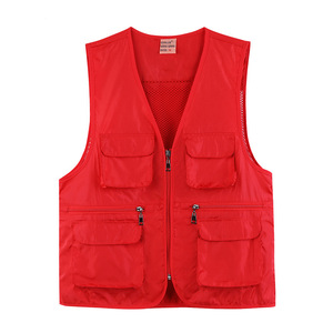 Chaleco de Trabajo con Múltiples Bolsillos, Fibra de Poliéster, Azul, Talla M, Ropa de Trabajo, Deportes al Aire Libre - Product Image 2