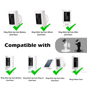 Nhựa tường trần CCTV Camera An Ninh cam núi đứng chủ <span class=keywords><strong>Bracket</strong></span> Trắng - Product Image 6