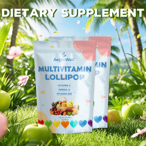 AegleWell Lollipops - Caramelle a forma di cuore con Vitamina C, <span class=keywords><strong>Omega</strong></span> 3, B12 - Supporto Immunitario, Salute Cerebrale, Energia per Adulti e Bambini - Product Image 3