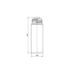 ขวดทรงกลมขนาด 100 มล. Ø50 ทำจาก PVC/PETG พร้อมหัวฉีดแบบแบนขนาด 2.3 มม. ปิดผนึกเรียบเนียนด้วยฝาปิดผิวเรียบ - Product Image 3