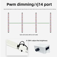 Lampu LED Linear 50W untuk Tanaman, IP54, Aluminium Alloy, Spektrum Dapat Disesuaikan, Peredupan Tombol, Mencegah Etiolasi, Mempromosikan Pembungaan