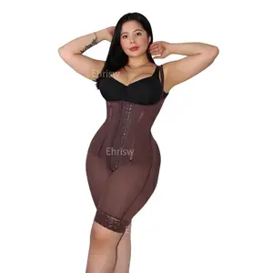 Fajas pakaian pembentuk Kolombia penjualan laris gaya Kolombia tinggi pinggang dan selangkangan ritsleting pantat tanpa kompresi melengkung dan bokong seksi
