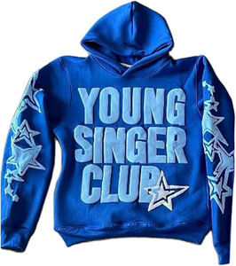 カスタムパフ印刷ロゴ2ピースパーカーとスウェットパンツセット男性パーカーコットンセットOEM利用可能トラックスーツ - Product Image 4