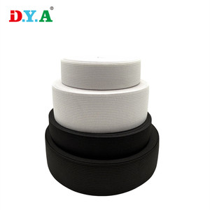 Chất Lượng Cao Nhà Máy Bán Hàng Trực Tiếp Thấp Moq Cổ Phiếu 6Mm ~ 70Mm Đen Trắng May Cao Su Dệt Kim Ban Nhạc Đàn Hồi Cho Đàn Hồi Dây Thắt Lưng - Product Image 2