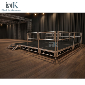 RK Aluminum <b>Stage</b> Truss 10x12m Modular Rectangle Quick Install Non-Welding Silver <b>Stage</b> with Stairs - Product Image 2