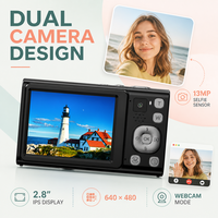 Caméra d'action OEM 6X avec zoom optique, 5K 96MP, autofocus, écran CMOS pour la photographie de voyage, les événements familiaux et les débutants