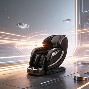 Zhouqi 4D SL Corps Complet Airbag Zéro Gravité Relax Maison Chaise De Massage <span class=keywords><strong>Électrique</strong></span> Fonction Musicale Pas Cher En Cuir PU Relax Fauteuils - Product Image 1
