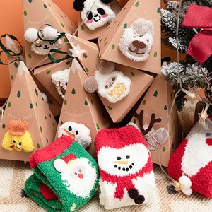 Chaussettes de Noël en tricot douillettes <span class=keywords><strong>pour</strong></span> l'hiver, chaussettes épaisses et moelleuses à motif de dessin animé, écologiques, <span class=keywords><strong>pour</strong></span> un usage quotidien, cadeau de Noël - Product Image 4