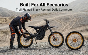 Roues tout-terrain <span class=keywords><strong>KKE</strong></span> 19/18 Surron Light Bee 1.6x19 Avant 1.85x16 Arrière, moyeu multicolore - Product Image 5