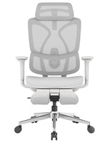 Chaise de bureau exécutive moderne JOHOOFURNITURE, inclinable, en acier inoxydable, hauteur réglable, pour salle de réunion, robuste et confortable