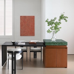 Isla de Cocina Móvil Giratoria y Plegable con Sistema de Deslizamiento Ajustable y Mesa de Madera Extensible - Product Image 6