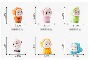 Juguetes en miniatura para niños, personas pequeñas 2026, bonitas muñecas de boda de dibujos animados, figurita para hombre y niño, pequeñas artesanías de resina para bebés y niños - Product Image 2