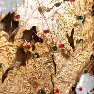 Pezzi d'arte fatti a mano d'oro accessori interni per la casa grande arte della parete decorazione per la casa opere d'arte per il soggiorno - Product Image 3