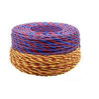 Câble électrique torsadé RVS à paires torsadées, en cuivre pur, gaine PVC, pour systèmes de détection et d'alarme incendie et contrôle des bâtiments