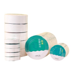 Serviette compressée en coton pur, jetable, rectangulaire, couleur unie, pour voyage, 20g-30g, pour lavage des mains, version épaissie, teinte unie - Product Image 3