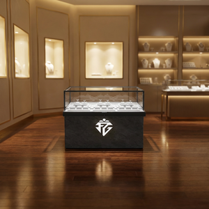 Espositore da Parete Nero di Lusso Personalizzato con LED, Impermeabile ed Ecologico, per Gioielli e Piercing, Ideale per <span class=keywords><strong>Negozi</strong></span> al Dettaglio - Product Image 1