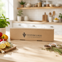 Boîtes d'emballage portables de différentes tailles en carton ondulé Kraft pour le transport de vin et de bouteilles d'eau
