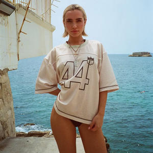 定制高品质运动网眼运动衫裁剪男装t恤足球方形迷彩运动衫 - Product Image 3