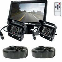 7-Zoll-Monitor Doppelkamera Bus-Rückfahrsystem HD Nachtsicht Wasserdichtes Rückfahrkamera-Set für Bus und LKW