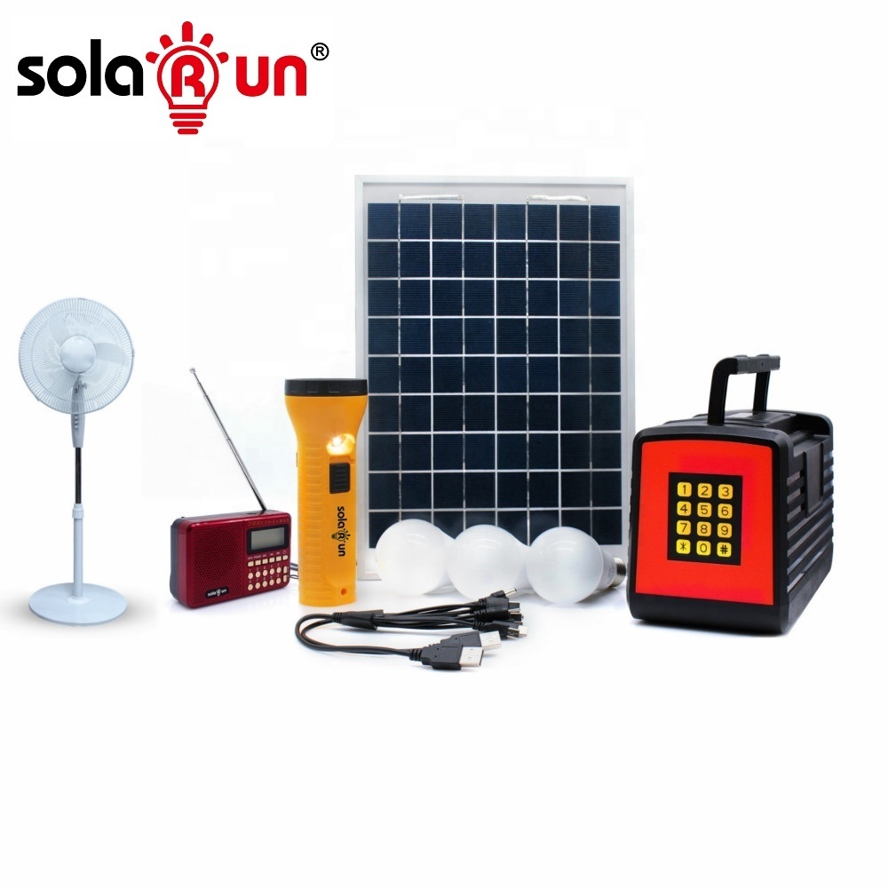 paygo solar system lighting system with torch and radio
