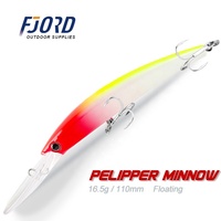 FJORD personnalisé truite flottant méné leurre de pêche 17g 110mm leurre d'eau salée bar pêche à la traîne leurres pour la pêche en mer