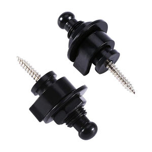 ब्लैक स्किडप्रूफ स्ट्रैपलॉक लॉकिंग पेग्स पिन गिटार बास स्ट्रैप लॉक गिटार स्ट्रैप बटन - Product Image 1