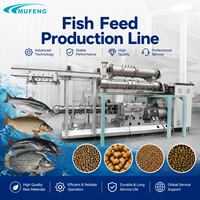 Machine d'alimentation pour poissons d'aquarium Mufeng 1-20 T/H, ligne d'extrusion de granulés flottants et coulants