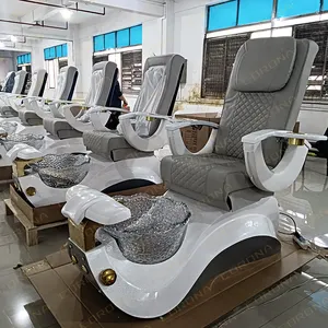 Salon de beauté équipement mobilier Massage pied Spa chaise de luxe électrique Spa pédicure chaise avec pompe de vidange