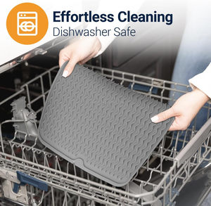 <b>Kitchen</b> Accessories Dish <b>Drying</b> Pad with Non-slip Rubber Backed Heat Resistant <b>Mat</b> Silicone <b>Mat</b> for <b>Kitchen</b> Counter - Product Image 6