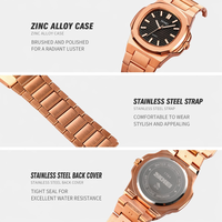 Montre à quartz pour homme VVS, boîtier en acier inoxydable de 40 mm, bracelet étanche 30 m, style business décontracté, date, lumineuse