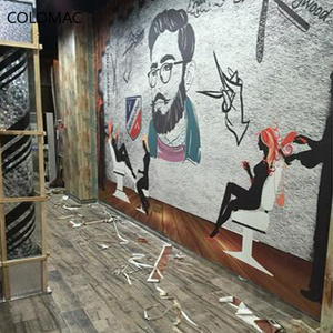 Carta <span class=keywords><strong>da</strong></span> Parati 3D Personalizzata Colomac per Barbiere, Decorazione Nostalgica per Salone di Bellezza, <span class=keywords><strong>Adesivi</strong></span> Murali - Product Image 6