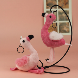 Оптовая продажа OEM: милый плюшевый брелок-фламинго, мягкая игрушка-подвеска, птица с индивидуальным дизайном, плюшевая игрушка для промоакций и подарков - Product Image 3