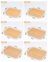 Boîte de papier jetable résistant à l'huile pour micro-ondes pour nourriture boîte de nourriture en papier kraft boîte à pâtes avec couvercle à charnière pour salade de riz repas de nouilles