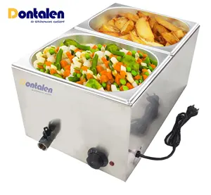 600W Food Warmer Bain marie with Temperature Control for kitchen equipment