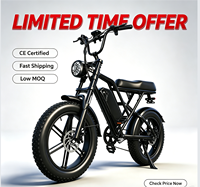 Vélo de montagne électrique pour adultes G60 certifié CE, pneus larges de 20 pouces, autonomie de 45 à 55 km, double suspension, freins à disque, moteur sans balais, aluminium