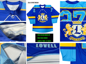 徽标刺绣加拿大曲棍球球衣定制热升华复古缝制练习曲棍球衫训练服厚重型 - Product Image 4