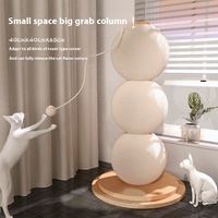 Nuevo diseño: Rascador vertical para gatos con columna de agarre, resistente a arañazos, desgaste y desprendimiento de material, con bola.