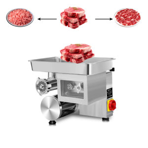 Commercial Stainless Steel Meat Mincer Electric Grinder Large Feed Tray Adjustable Texture Single Phase for Restaurant Use - Product Image 3