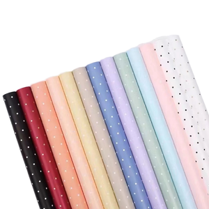 Papel de Envolver para Flores Frescas con Diseño Creativo de Colores Otoñales, Impermeable, Virgen, 58x58cm, Papel de Embalaje para Ramos con Diseño de Puntos Ondulados Simples - Product Image 1
