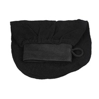 Logo privé 100% fibre de viscose noir exfolier gant visage corps nettoyage en profondeur corps gommage bain marocain Tan exfoliant gant