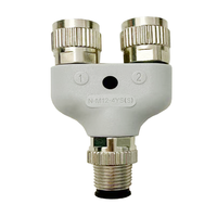 Connecteur de câble de capteur M12 d'origine avec isolation en PVC plaqué or cuivre laiton pour usage industriel